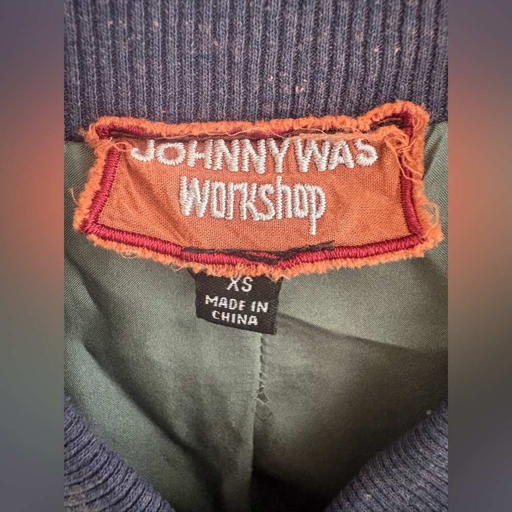 Johnny Was Heron Embroidered Silk Lined Bomber Jacket - XS - Picture 3 of 5